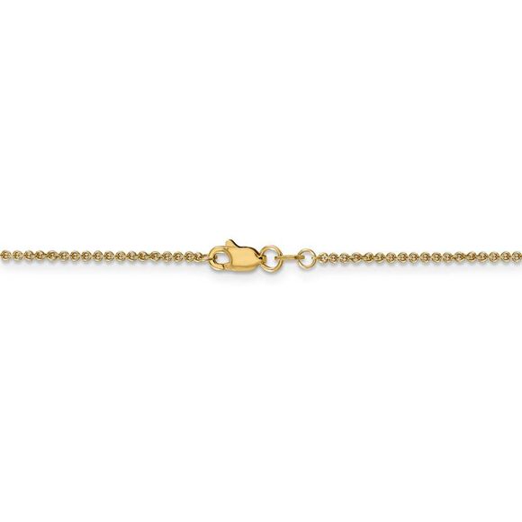 1.5mm, 14k Yellow Gold, Solid Cable Chain Necklace, 26 Inch - Picture 3 of 7